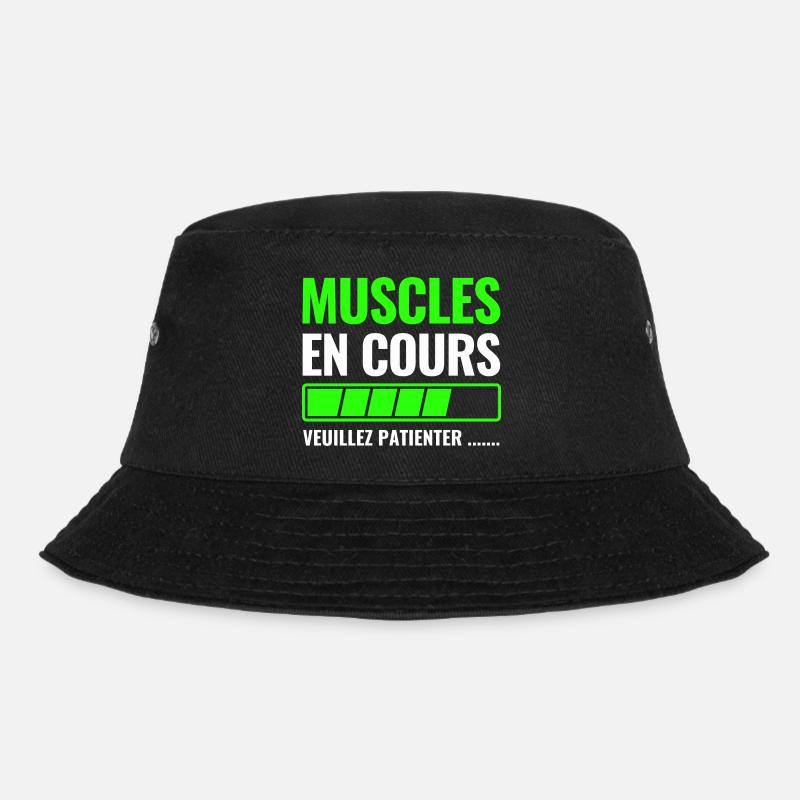 Muscles in progress please wait - Bucket Hat - black
