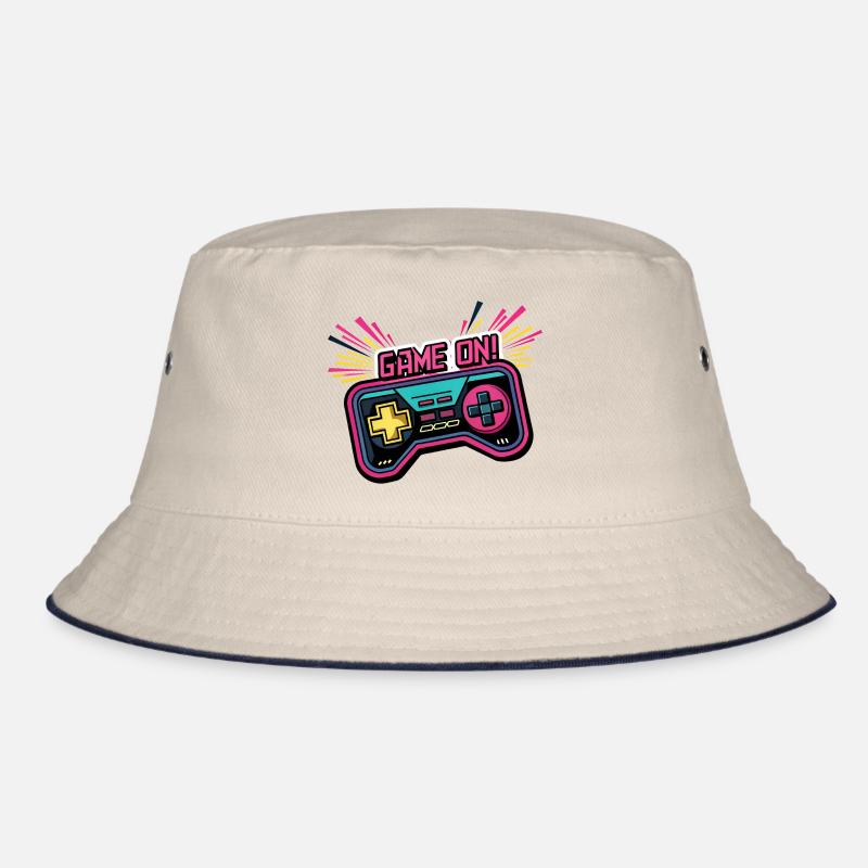 GAME ON. GAME CONTROLLER. GAME PAD Bucket Hat