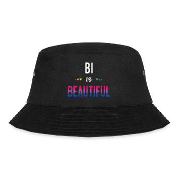 LGBT Pride Month - Bi is Beautiful - Bucket Hat - black - Front - Lela (165cm)