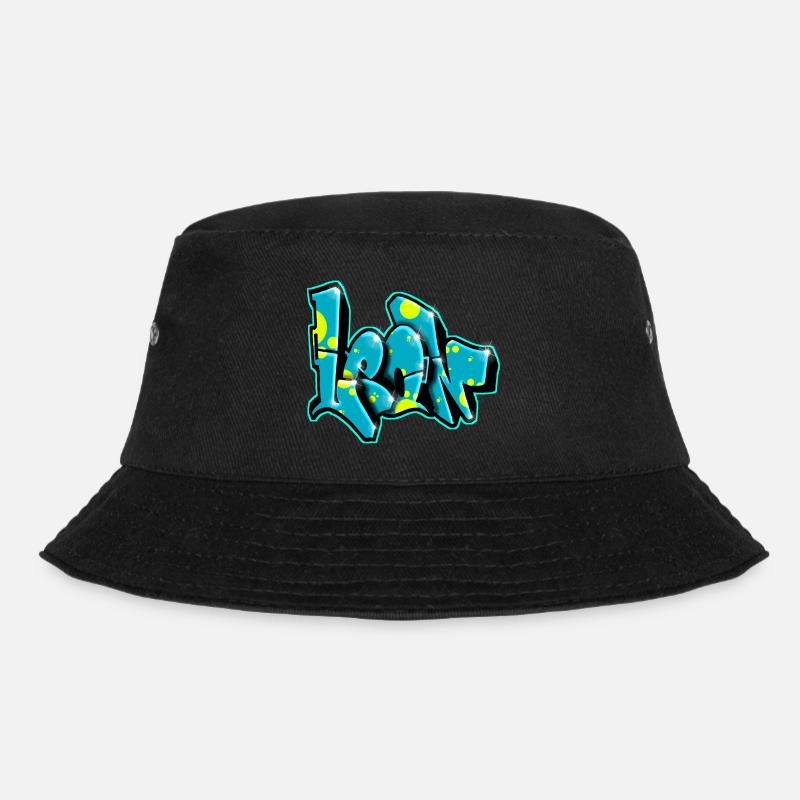 LEON GRAFFITI NAME Druck - Bucket Hat - Schwarz