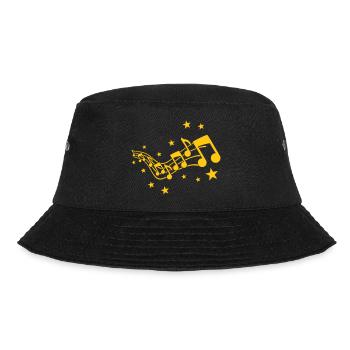 Viele Musik Noten Symbole Melodie Musiknoten Audio - Bucket Hat - Schwarz - Vorne - Lela (165cm)