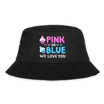 Gender Reveal Party Pink oder Blau - Bucket Hat - Schwarz - Vorne - Lela (165cm)