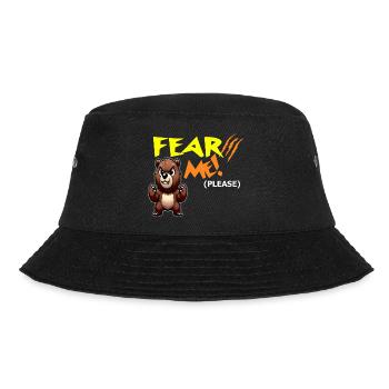 Fürchte mich, bitte - Bucket Hat - Schwarz - Vorne - Lela (165cm)