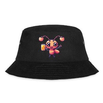 Ant Beer Pixel - Bucket Hat - black - Front - Lela (165cm)