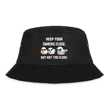Behalt deine Snacks nahe Aber nicht zu nahe - Bucket Hat - Schwarz - Vorne - Lela (165cm)