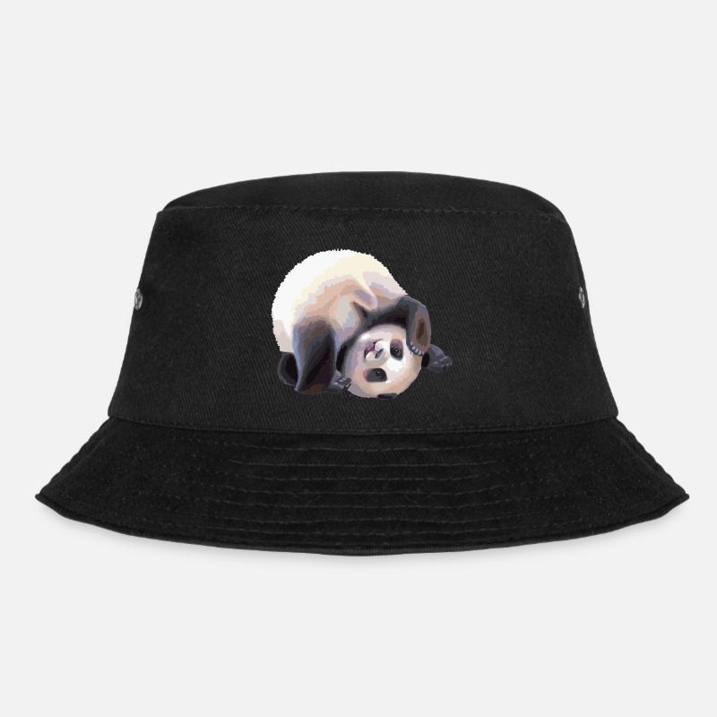 Panda - Bucket Hat - black