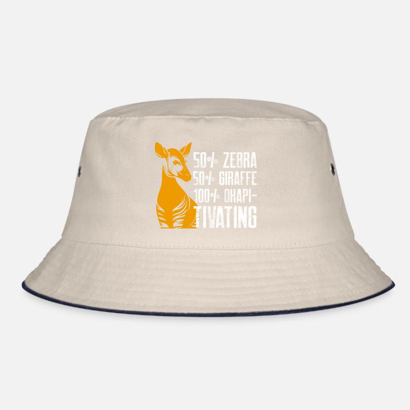 50 per cent zebra 50 giraffe 100 okapitivating Bucket Hat