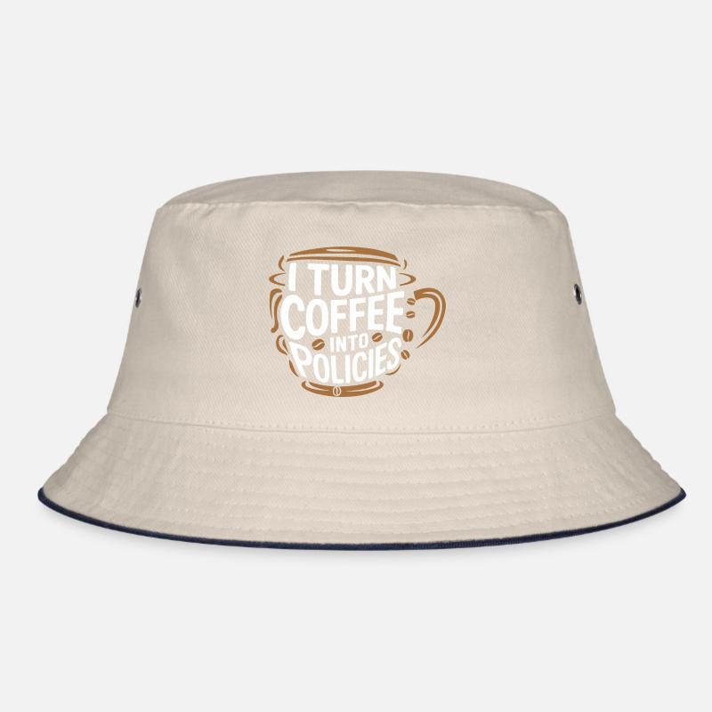 Kaffee trifft Versicherung – mit Humor Bucket Hat