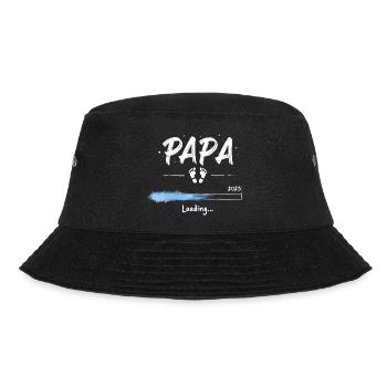 Papa 2025 Loading für Väter Geschenk - Bucket Hat - Schwarz - Vorne - Lela (165cm)