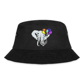 Arc-en-ciel Arc-en-ciel Drapeau éléphant LGBT Gay Pride - Bob - noir - Devant - Lela (165cm)