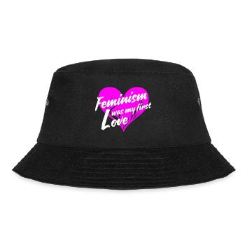 feminism was my first love - Bucket Hat - black - Front - Lela (165cm)