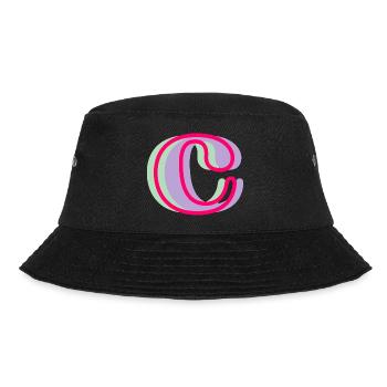 Letter c multicoloured - original gift idea - Bucket Hat - black - Front - Lela (165cm)