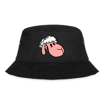 Sheep Face Head Cute Cute Lamb Cool Comic - Bucket Hat - black - Front - Lela (165cm)