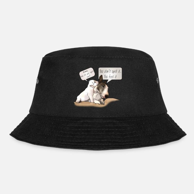 « Comment épeler l’amour » bull terrier avec chiot - Bob - noir