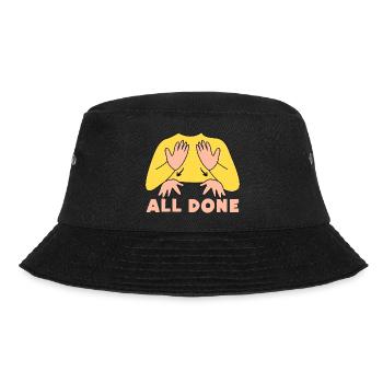 All Done STEM Teacher Special Education - Bucket Hat - black - Front - Lela (165cm)