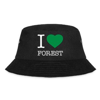 I LOVE FOREST - Bucket Hat - Schwarz - Vorne - Lela (165cm)