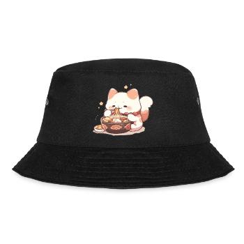 Spaghetti cats - Cat is having fun with past - Bucket Hat - black - Front - Lela (165cm)