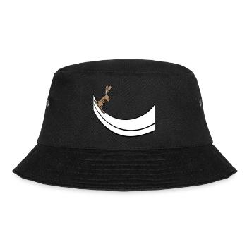 Hase Skihase Skispringen Rampe Ski fahren Schnee - Bucket Hat - Schwarz - Vorne - Lela (165cm)