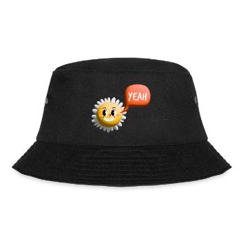 sonne yeah 3d - Bucket Hat - Schwarz - Vorne - Lela (165cm)