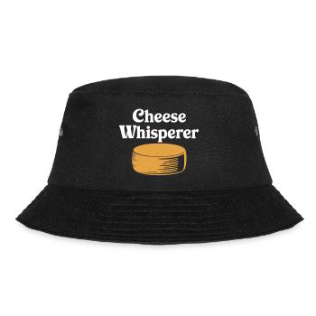 Cheese Whisperer Design - Bucket Hat - Schwarz - Vorne - Lela (165cm)