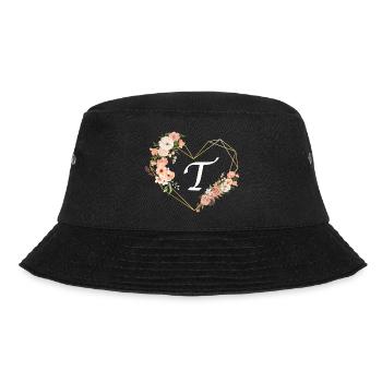 Lettre t cœur doré floral - Bob - noir - Devant - Lela (165cm)