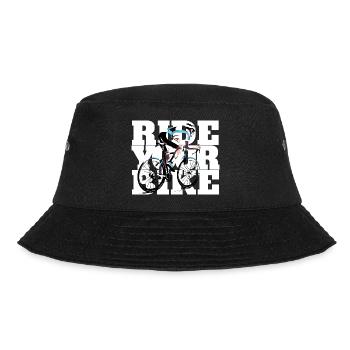 Ride your bike - für alle die das Rad lieben - Bucket Hat - Schwarz - Vorne - Lela (165cm)