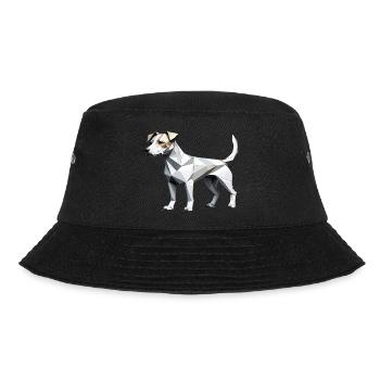 Jack Russell Terrier - Low Poly Pet Dog Design - Bucket Hat - Schwarz - Vorne - Lela (165cm)