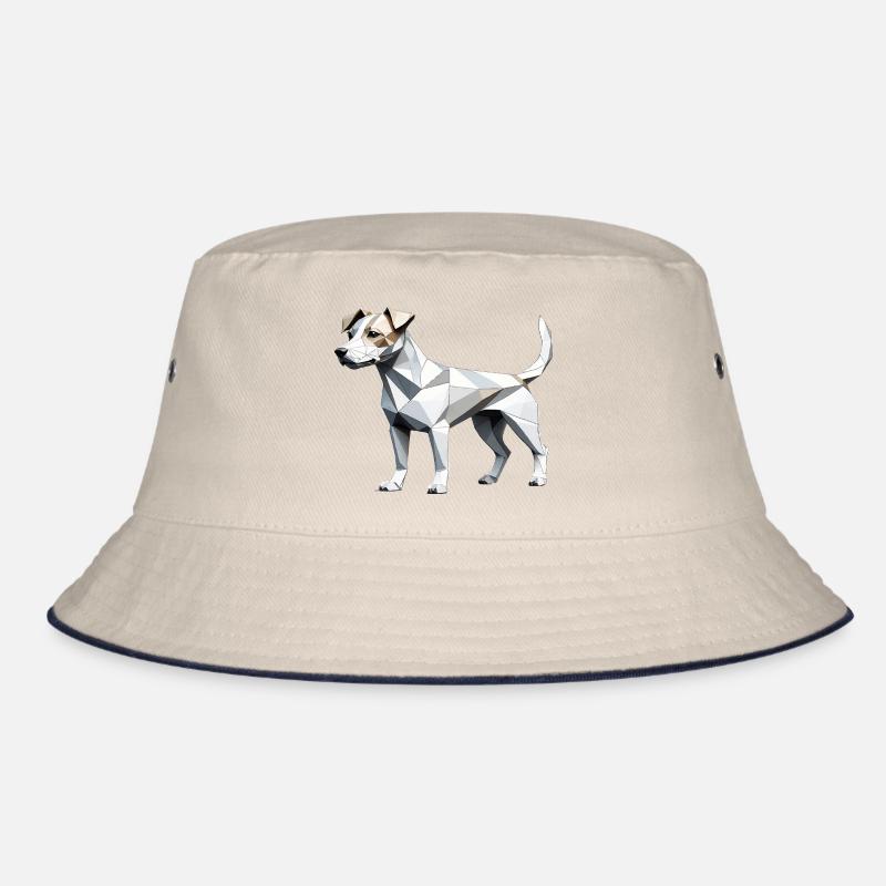 Jack Russell Terrier - Low Poly Pet Dog Design Bucket Hat