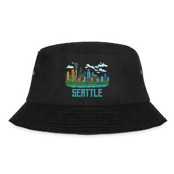 seattle stadt - Bucket Hat - Schwarz - Vorne - Lela (165cm)