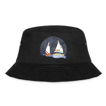 Segelboot - Bucket Hat - Schwarz - Vorne - Lela (165cm)