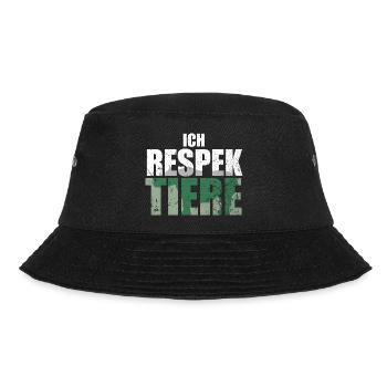 Ich Respektiere Tiere Tierschutz Nashorn Jagd - Bucket Hat - Schwarz - Vorne - Lela (165cm)