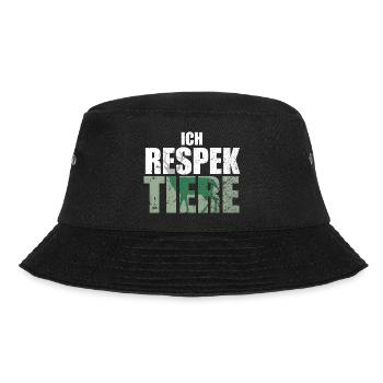 Ich Respektiere Tiere Tierschutz Hirsch Jagd - Bucket Hat - Schwarz - Vorne - Lela (165cm)