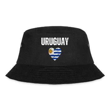 I love Uruguay, flag of Uruguay - Bucket Hat - black - Front - Lela (165cm)