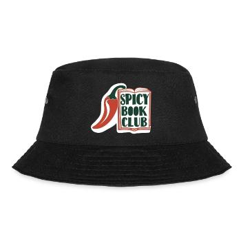 Spicy Book Club – Buch & Chili Design - Bucket Hat - Schwarz - Vorne - Lela (165cm)