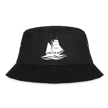 Weißes Boot und Reise - Bucket Hat - Schwarz - Vorne - Lela (165cm)