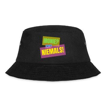 Irony? I? Never! – Funny saying - Bucket Hat - black - Front - Lela (165cm)
