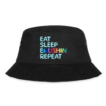Artist Painter Graphic Eat Sleep Brushin Repeat - Bucket Hat - black - Front - Lela (165cm)