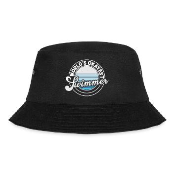 Schwimmen Wassersport Schwimmer Geschenke - Bucket Hat - Schwarz - Vorne - Lela (165cm)