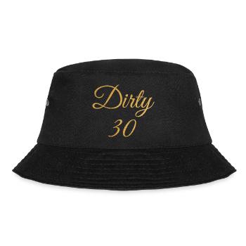 Dirty Thirty Flirty DTF 30. Geburtstag - Bucket Hat - Schwarz - Vorne - Lela (165cm)