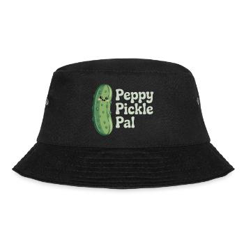 Peppy Pickle Pal - Gurke - Bucket Hat - Schwarz - Vorne - Lela (165cm)