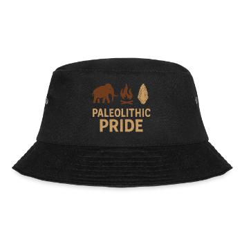 Prehistoric stone tools of Homo - Bucket Hat - black - Front - Lela (165cm)