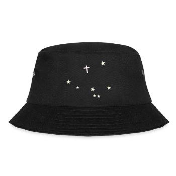 Kreuz im Sternenhimmel - Bucket Hat - Schwarz - Vorne - Lela (165cm)