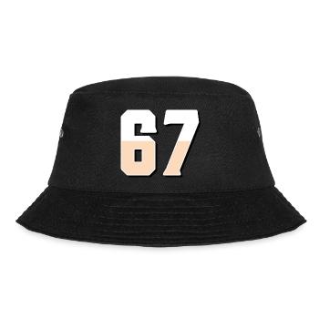 6 7 – Trendy minimalist text design, - Bucket Hat - black - Front - Lela (165cm)