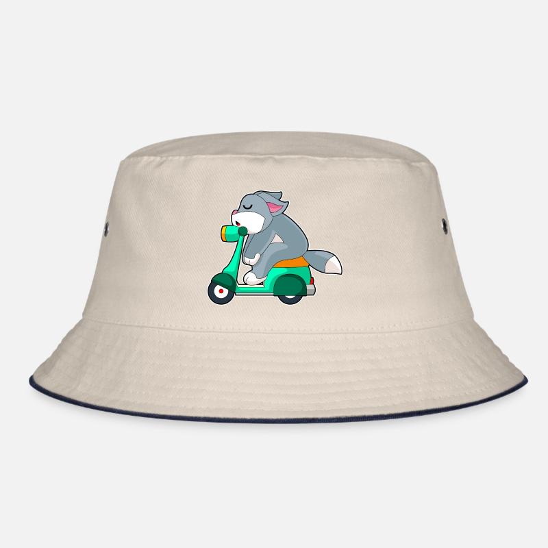 Katze Motorroller Bucket Hat