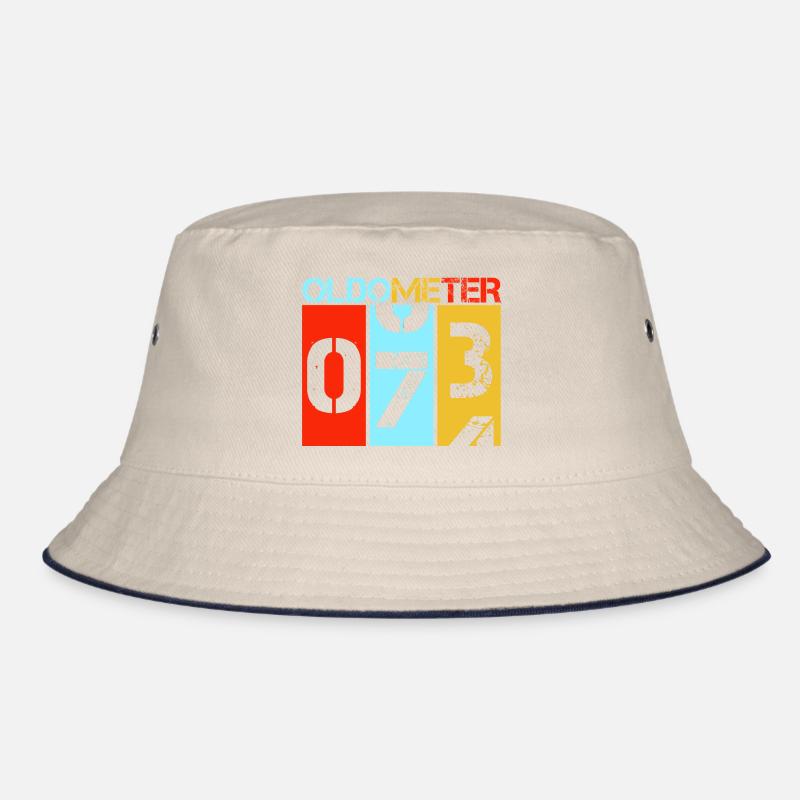 Oldometer 73 Lustiges 73. Geburtstag Retro-Design Bucket Hat