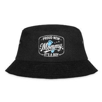 Werdende Mama & Mutter, Geburt Sohn Junge - Bucket Hat - Schwarz - Vorne - Lela (165cm)
