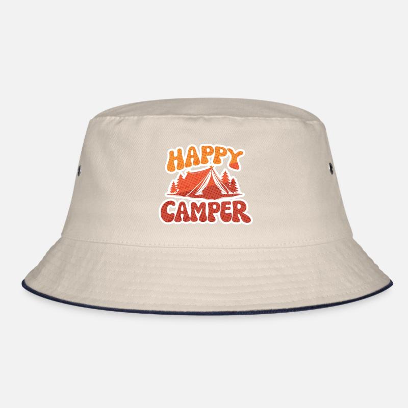 Fröhlicher Camper – Zeltmotiv Bucket Hat