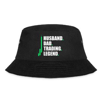 Husband Dad Trading Stock Market Stock Market Trader - Bucket Hat - black - Front - Lela (165cm)