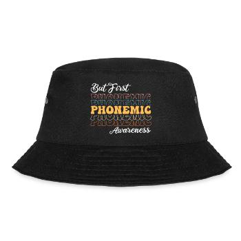 Phonemische Bewusstheit zuerst - Bucket Hat - Schwarz - Vorne - Lela (165cm)