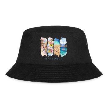 Mallorca Urlaub Spanien Finca Natur Strand - Bucket Hat - Schwarz - Vorne - Lela (165cm)